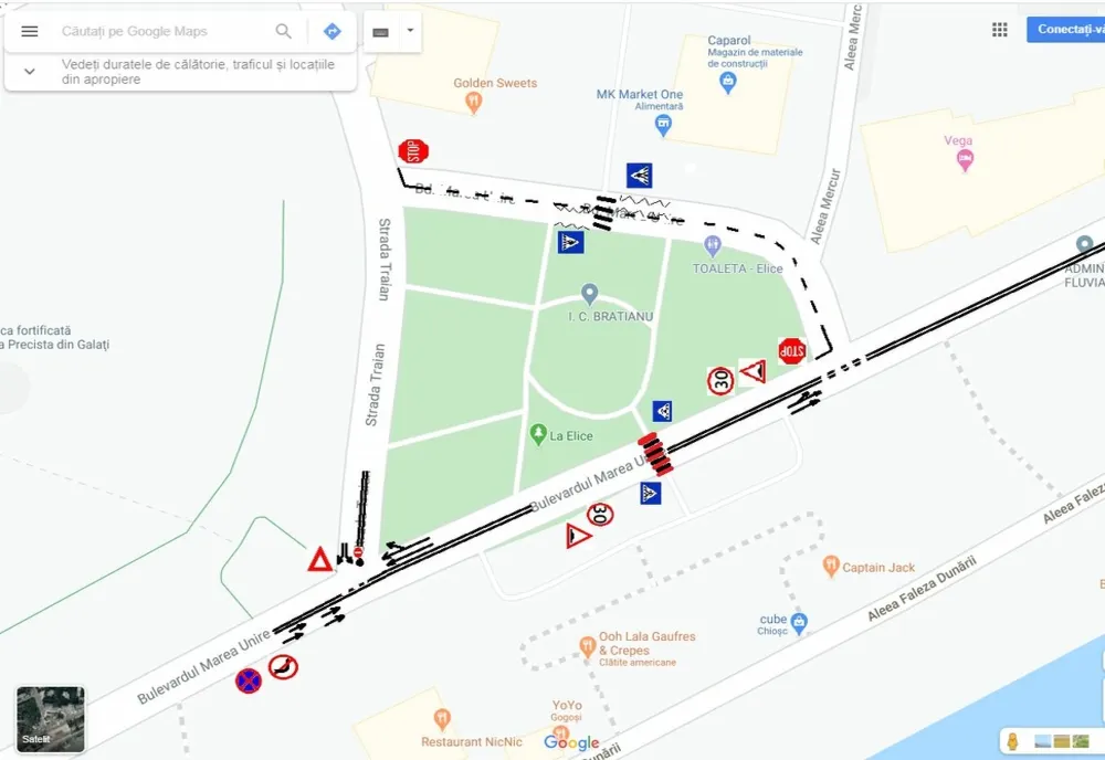 Atenție șoferi - noi reguli de circulația la intersecția străzii Traian cu Faleza