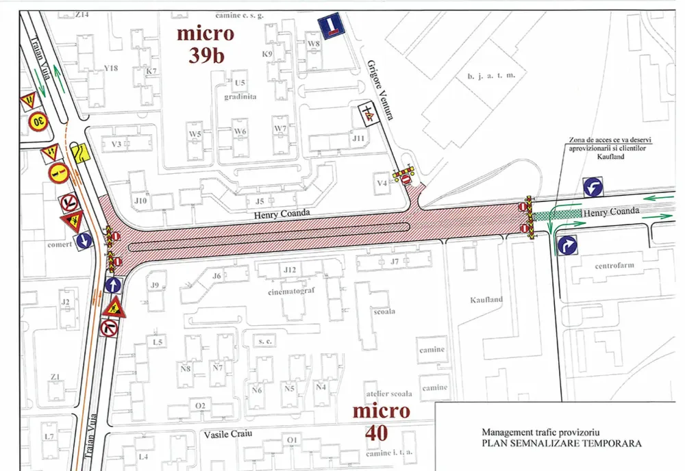 Se închide circulația rutieră pe strada Henri Coandă
