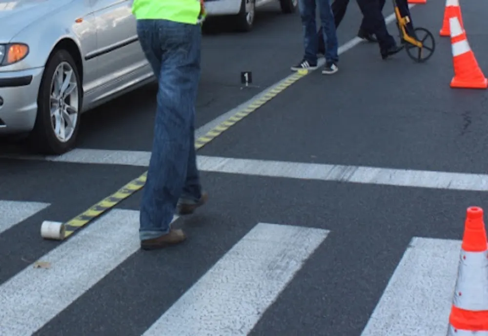 Bărbat de 70 de ani accidentat pe marcajul pietonal