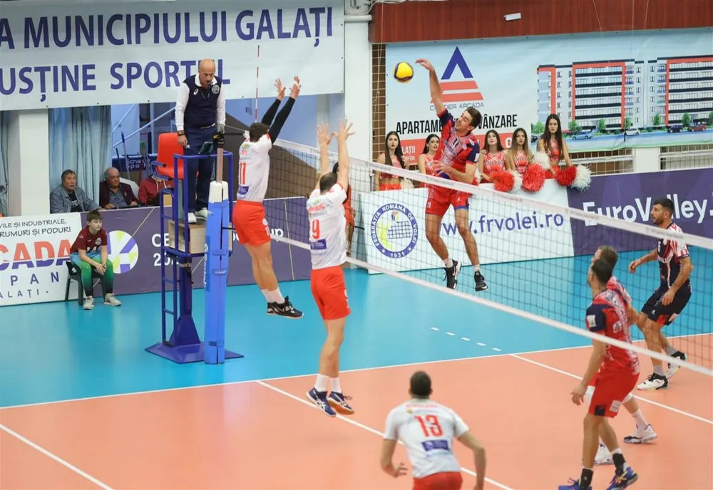 Victorie cu 3-0 pentru CSM Arcada Galați în manșa tur a Cupei CEV