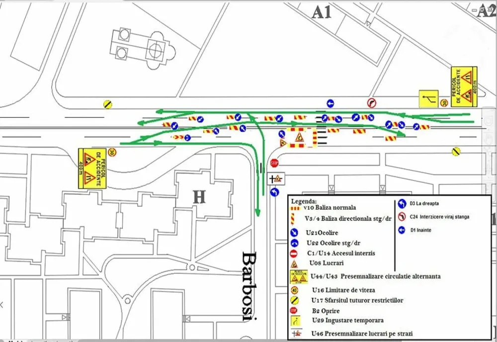 Restricții de circulație pe strada Combinatului (fostă Prelungirea Brăilei) pentru remedierea unei tasări de teren, care afectează carosabilul