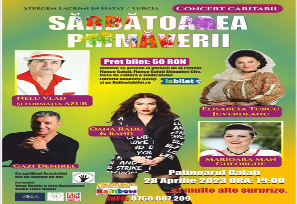 Concert caritabil pentru ajutorarea victimelor cutremurelor din Turciei organizat la Patinoarul Galați