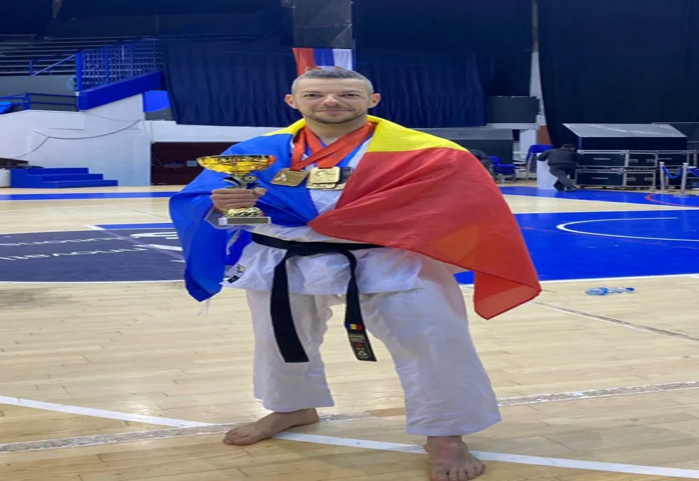 Medalii de aur și argint pentru un polițist gălățean la Campionatul European de Karate Tradițional