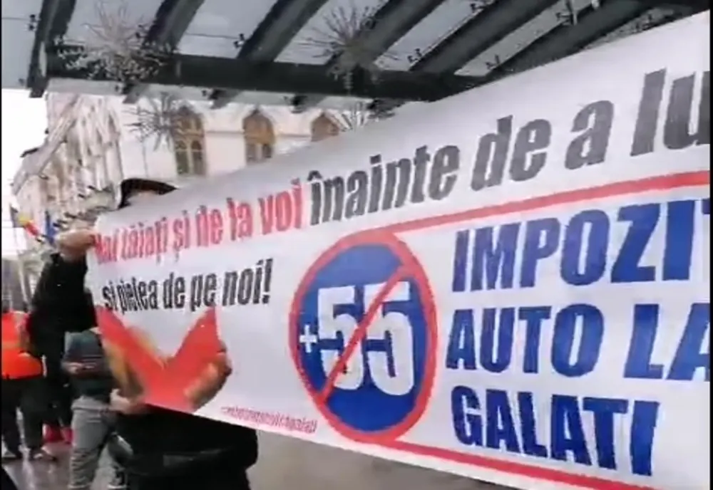 Gălățenii protestează împotriva creșterii taxelor și impozitelor