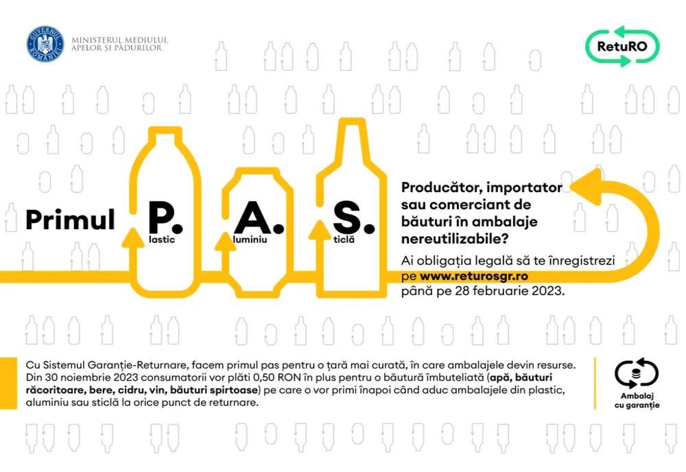 Doar două săptămâni rămase pentru înregistrarea în baza de date a Sistemului de Garanție-Returnare (SGR)