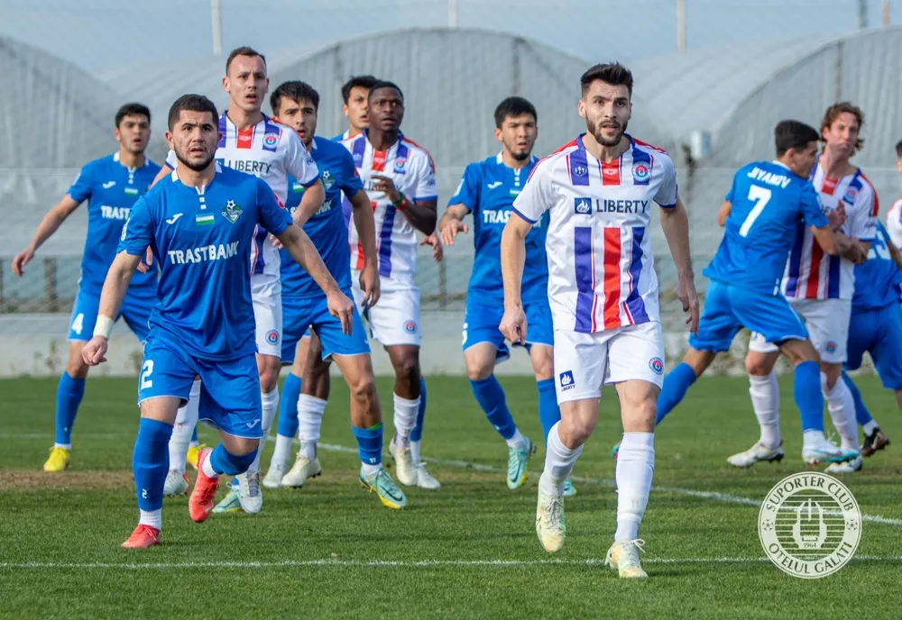Oțelul Galați a terminat la egalitate meciul amical cu formația de prima ligă din Uzbekistan, FK Olympic Tashkent