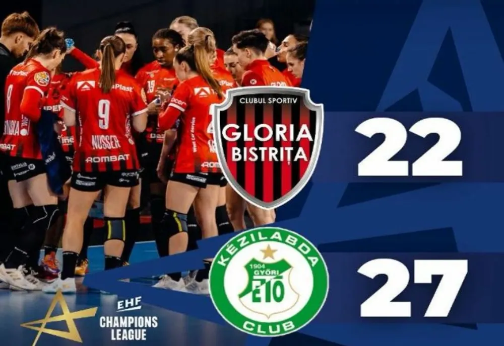 VIDEO Handbal feminin: Gloria Bistrița, învinsă acasă de Gyor, în Liga Campionilor