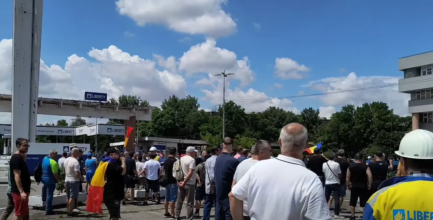 Protest la Santierul naval Galati (FB/Maria Dima Măndiţă)