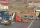 O tânără de 19 ani s-a răsturnat cu mașina în dreptul podului peste râul Mălina