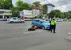Foto: Motociclist accidentat pe strada Brăilei