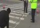 Acroșat de un autoturism pe marcajul pietonal