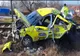 Taxi lovit de trenul Galați - Cluj Napoca, în localitatea Ciurea din județul Iași