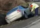 Un șofer băut a căzut cu mașina în șanțul de scurgere a apei pluviale